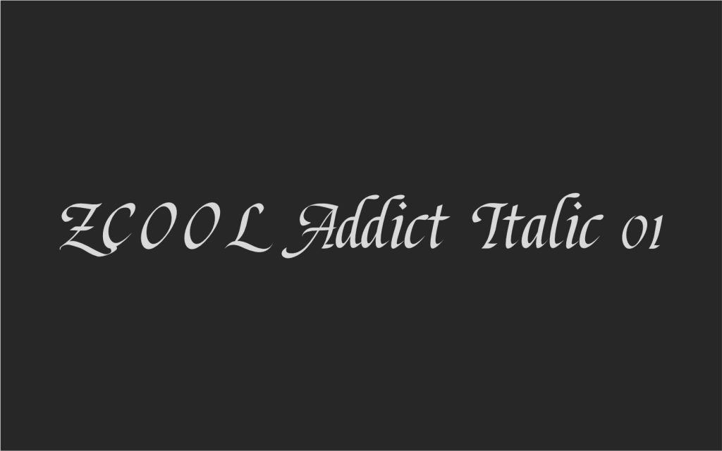 站酷意大利斜体01