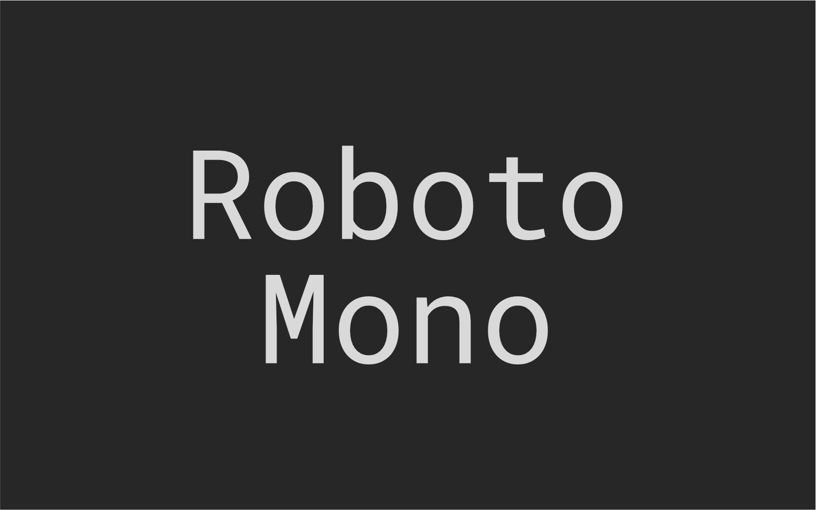 Roboto Mono