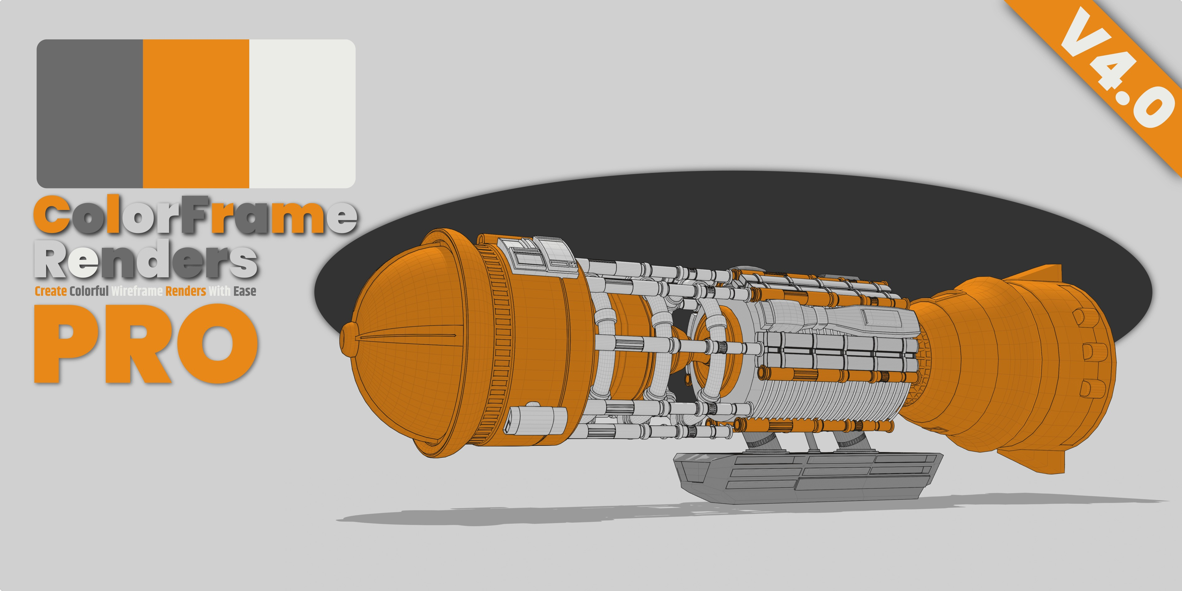 Blender彩色线框渲染 - Colorframe Renders Pro 4.1.13