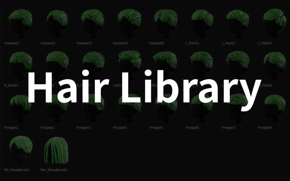Blender 发型生成 Hair Library 1.5.1
