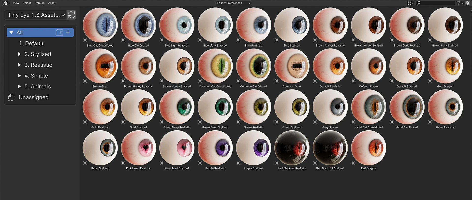 Tiny Eye blender眼睛资产