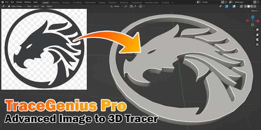Blender 二维转三维插件 Tracegenius Pro 3.2