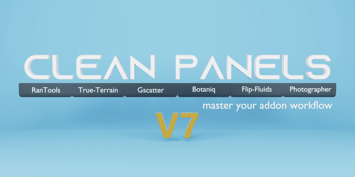 Blender插件管理 - Clean Panels 7.0.5