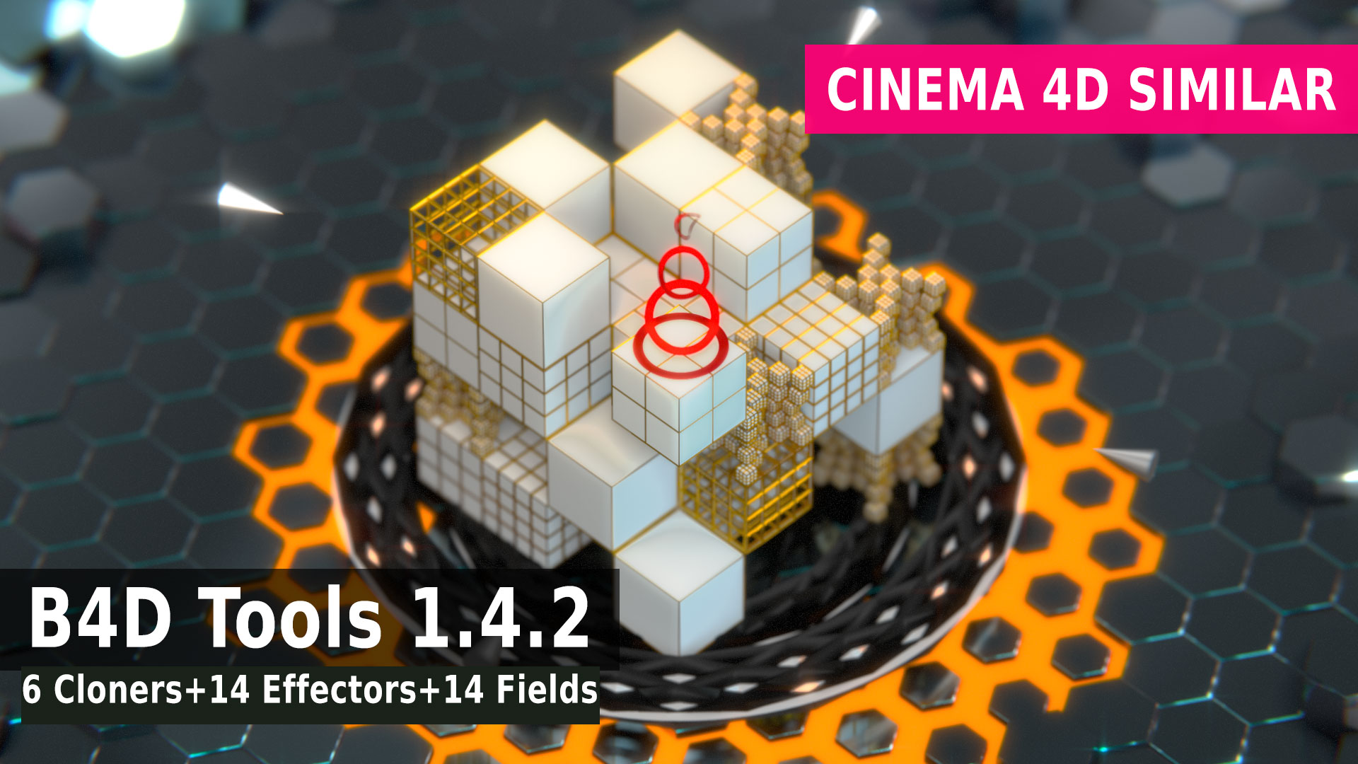 B4D Tools 1.4.2 （Blender 中的 Mograph 工具）