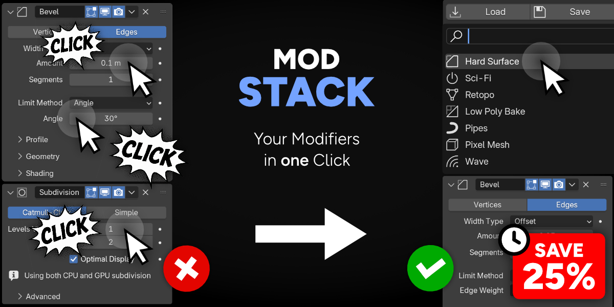 Modstack  一键保存和重复使用修改器预设