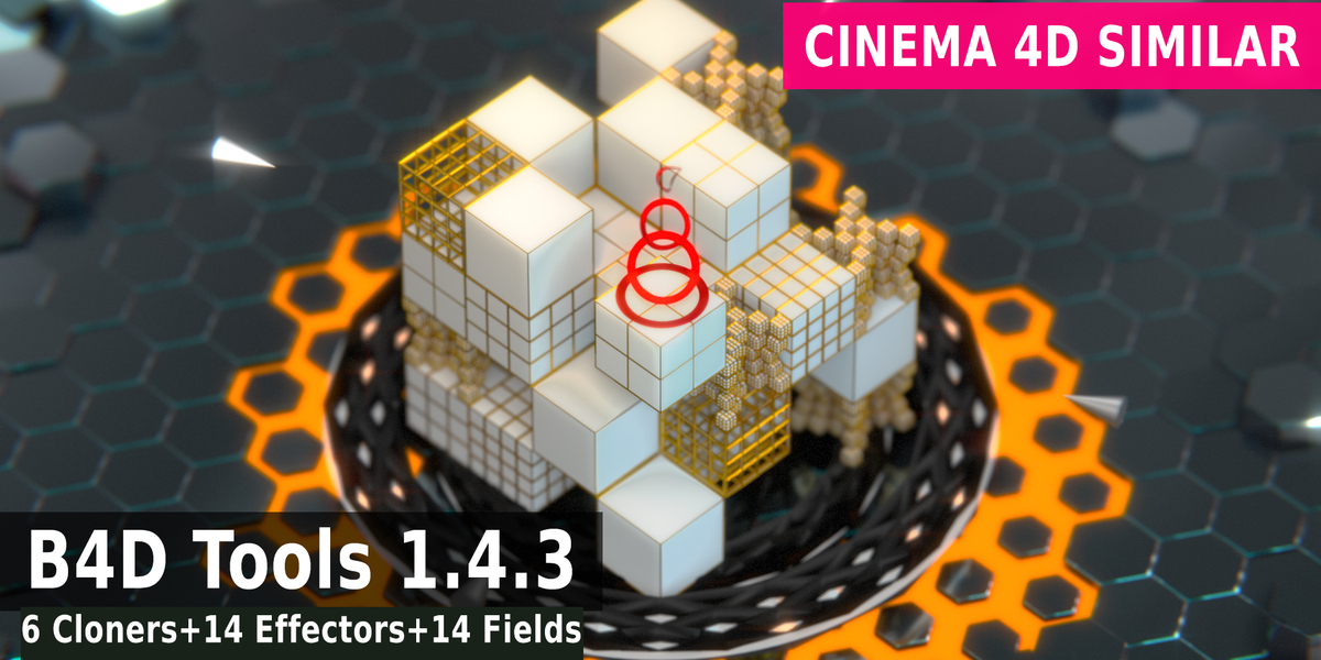 B4D Tools 1.4.3 （Blender 中的 Mograph 工具）